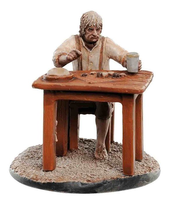 Miniatura O Senhor dos Anéis - Hobbit Jogando Xadrez Ed 71