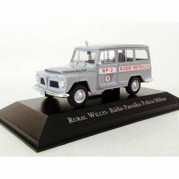 Miniatura Rural Willys Radio Patrulha Policia Militar 1/43