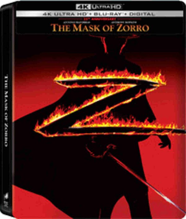 Steelbook 4K UHD + Blu-Ray A Máscara do Zorro