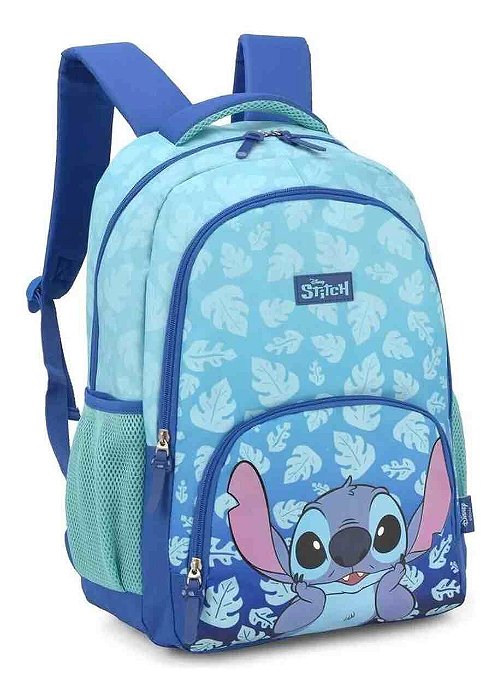 Mochila Escolar Notebook Lilo Stitch - Turquesa