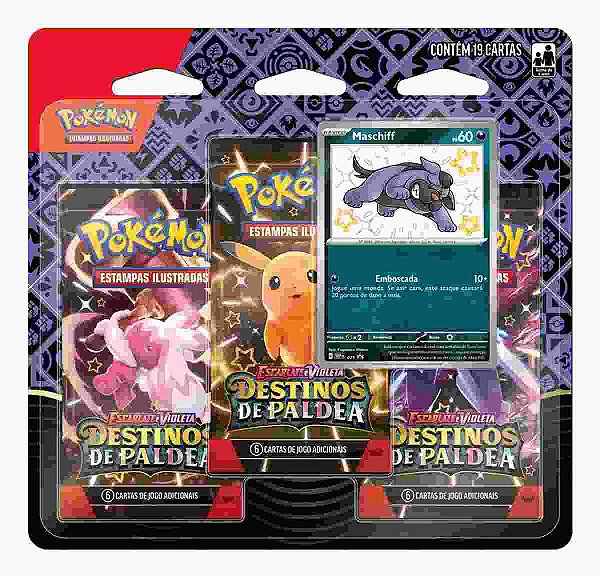 Blister Triplo Pokémon Destinos de Paldea Maschiff Brilhante
