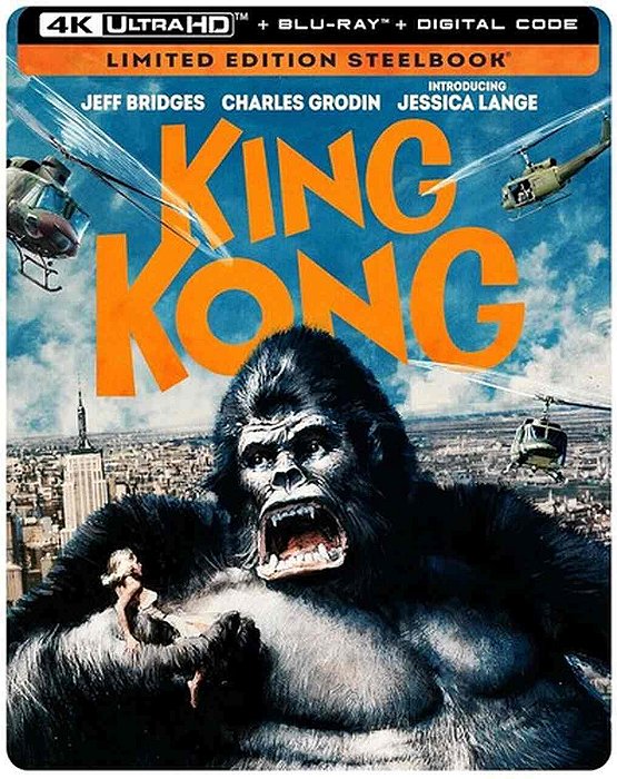 Steelbook 4K UHD + Blu-Ray King Kong (1976) (sem pt)