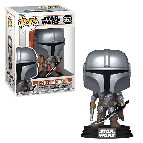 Funko Pop! Star Wars The Mandalorian With Dark Saber 663