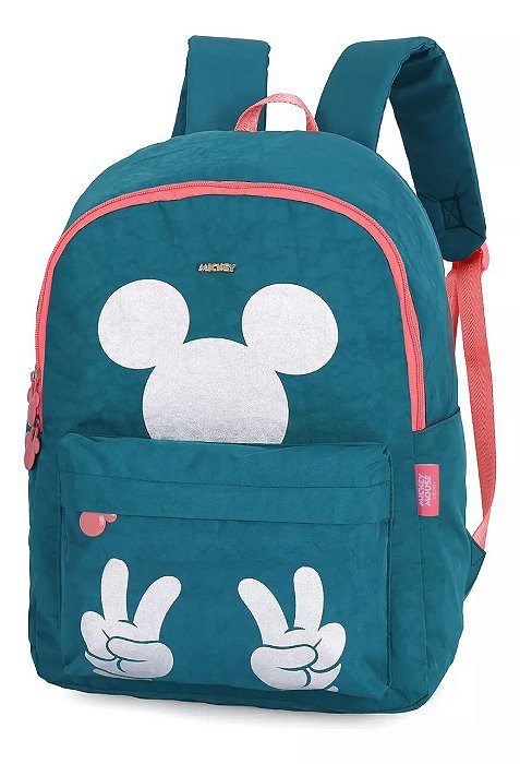 Mochila Bolsa Disney Mickey Mouse Verde Luxcel