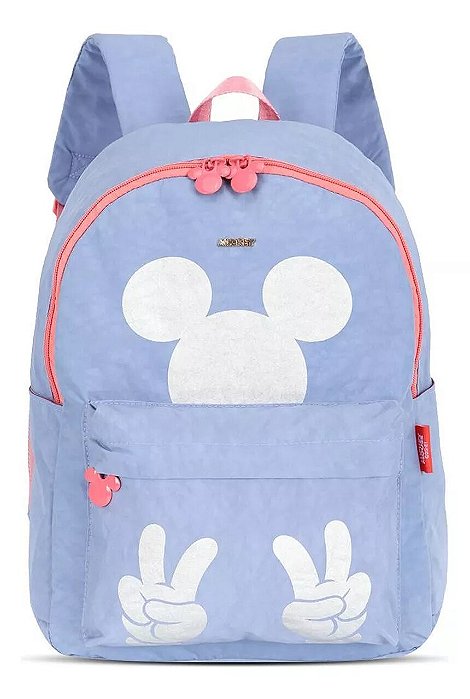 Mochila Bolsa Disney Mickey Mouse Azul Claro Luxcel