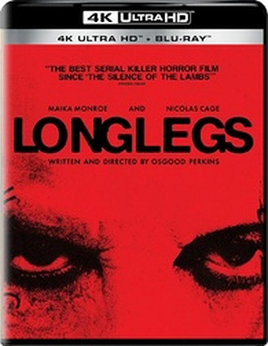 4K UHD + Blu Ray Longlegs Vínculo Mortal  (Sem PT)