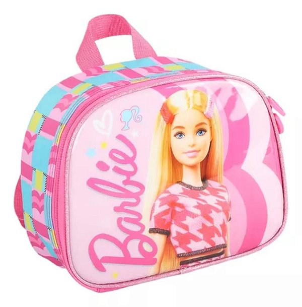 Lancheira Térmica Escolar Barbie Pink Luxcel