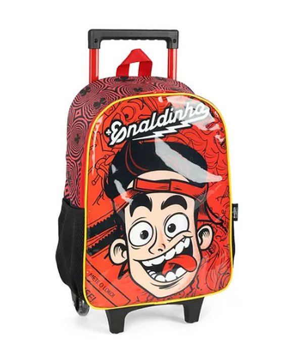 Mochila de Rodinhas Enaldinho Preta Luxcel