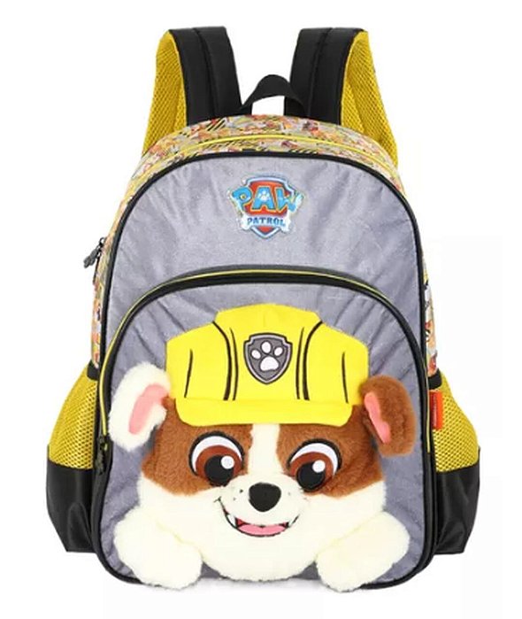 Mochila de Costas Patrulha Canina Rubble Amarelo Luxcel
