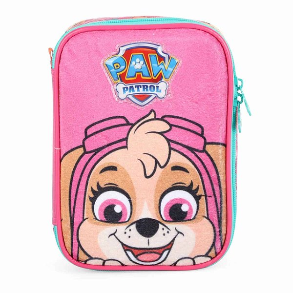 Estojo Box Escolar Patrulha Canina Rosa