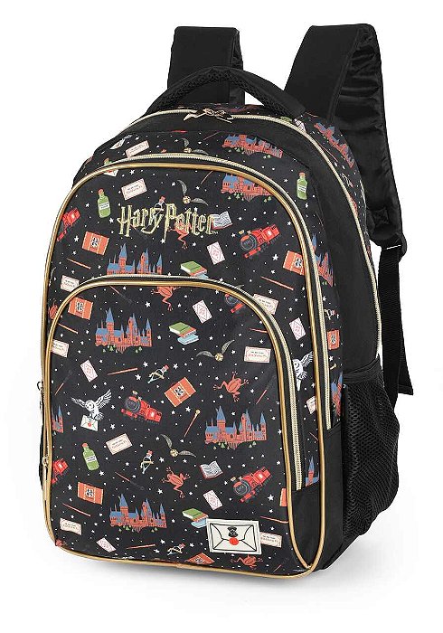 Mochila de Costas Laptop Harry Potter Artes Preta Luxcel