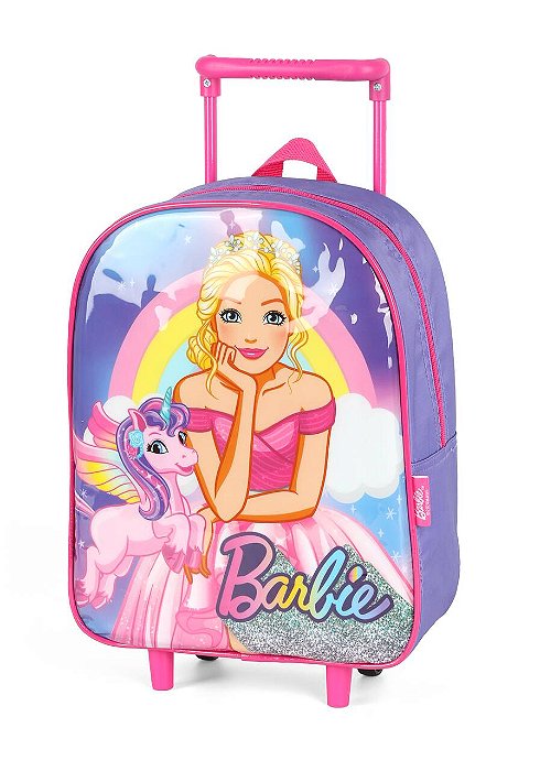 Mochila de Rodinhas Pequena Barbie e o Unicórnio Violeta