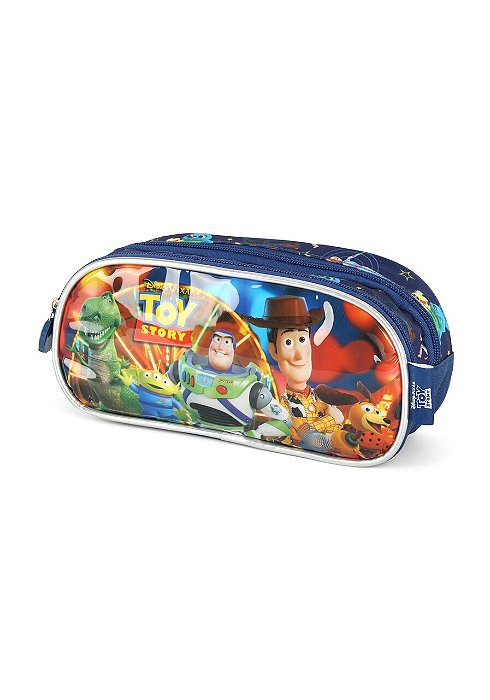 Estojo 2 Divisórias Toy Story Verde Luxcel