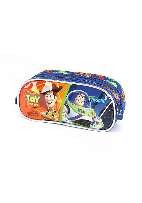Estojo 2 Divisórias Toy Story Laranja Luxcel
