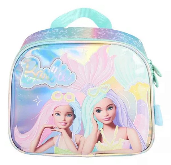 Lancheira Térmica Escolar Barbie Sereia Verde Luxcel