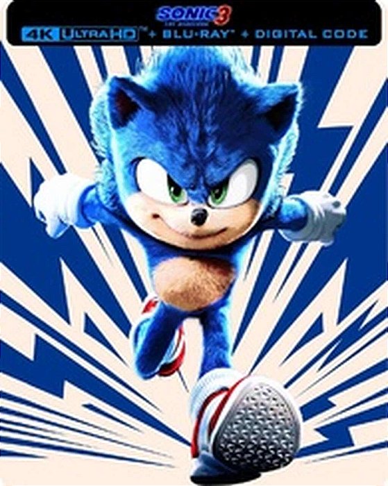 Steelbook 4K UHD Sonic 3 O Filme (SEM PT)