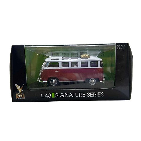 Carro Lucky Volkswagen kombi Microbus Vermelho 1962 1/43