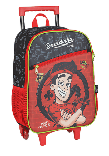 Mochila de Rodinhas Enaldinho Vermelha Luxcel