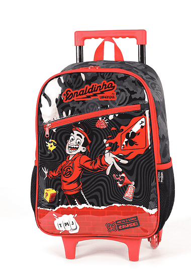 Mochila de Rodinhas Enaldinho Preta Luxcel