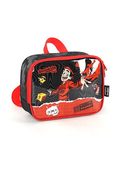 Lancheira Térmica Escolar Enaldinho Preta Luxcel