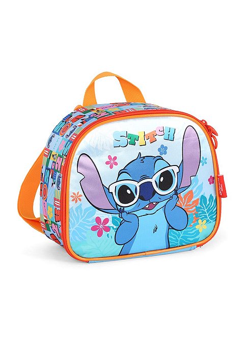 Lancheira Térmica Escolar Stitch Azul Luxcel