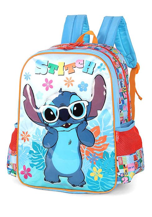 Mochila De Costas Stitch Azul Luxcel