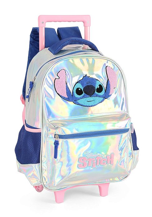 Mochila Alça e Rodas Stitch Holográfica Luxcel