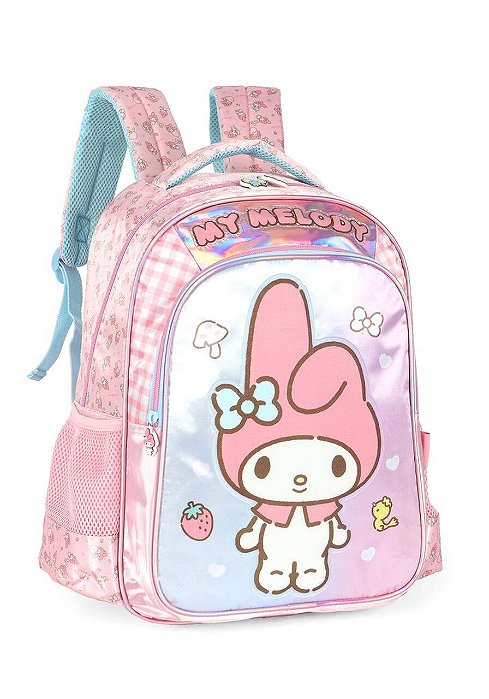 Mochila De Costas Amigos da Hello Kitty My Melody Rosa