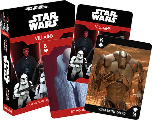 Baralho Jogo de Cartas Star Wars Villains (Aquarius)