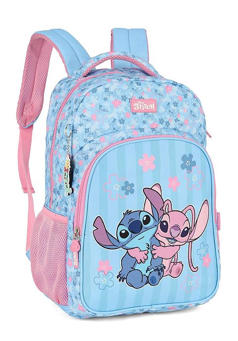 Mochila De Costas Angel e Stitch Rosa Luxcel