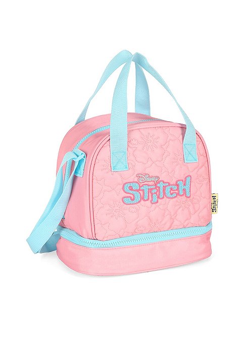 Lancheira Térmica Escolar Stitch Rosa Luxcel