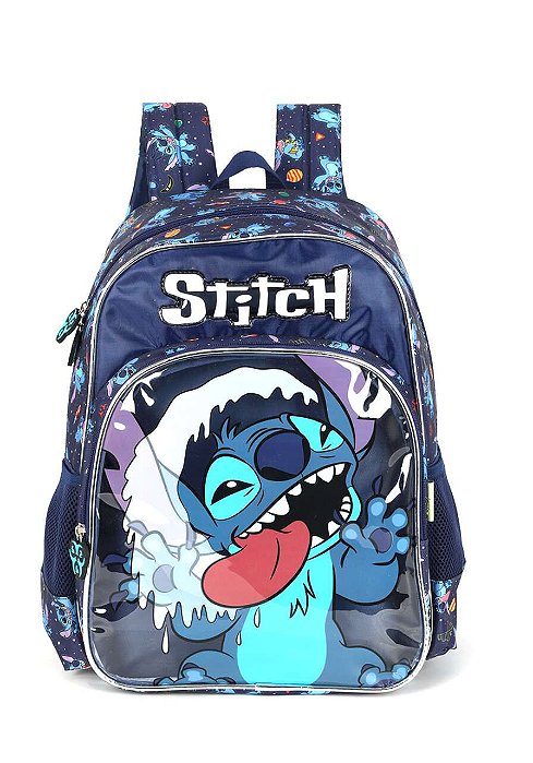Mochila De Costas Stitch Babão Preta Luxcel