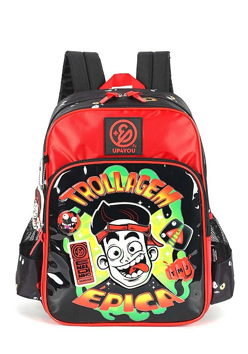 Mochila De Costas Enaldinho Trolagem Vermelha Luxcel