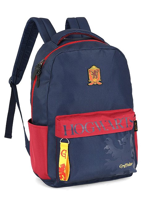 Mochila De Costas Harry Potter Hogwarts Grifinória Azul