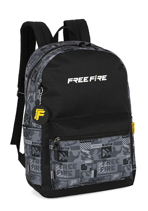 Mochila De Costas Free Fire Preta Luxcel