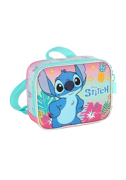 Lancheira Térmica Escolar Stitch Rosa Luxcel