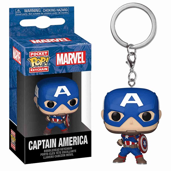 Funko Pop! Chaveiro Keychain Marvel Capitão América