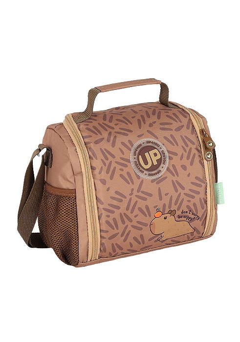 Lancheira Térmica Escolar Capivara Marrom Luxcel