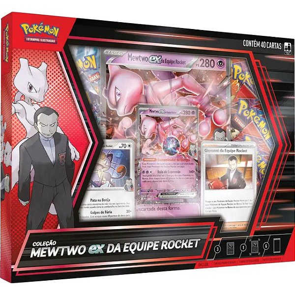 Box Pokémon Mewtwo ex da Equipe Rocket