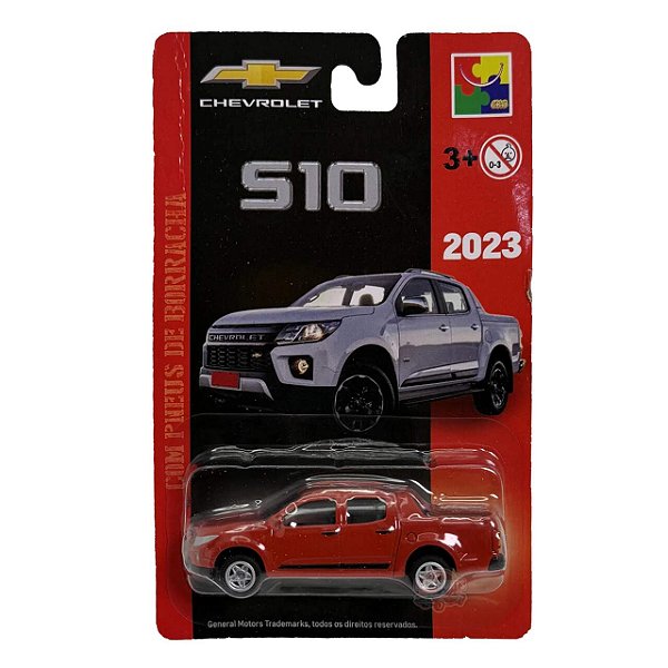 Carro Miniatura Chevrolet Metal S10 Vermelho 2023