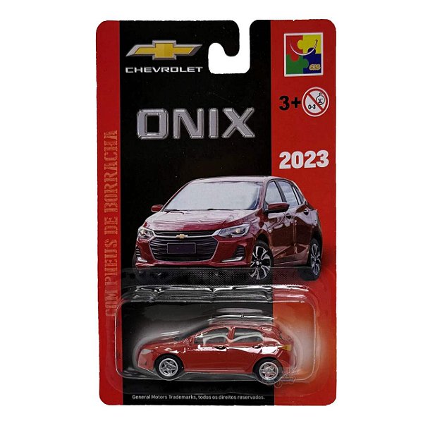 Carro Miniatura Chevrolet Metal Onix Hatchback Vermelho 2023