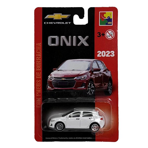 Carro Miniatura Chevrolet Metal Onix Hatchback Branco 2023
