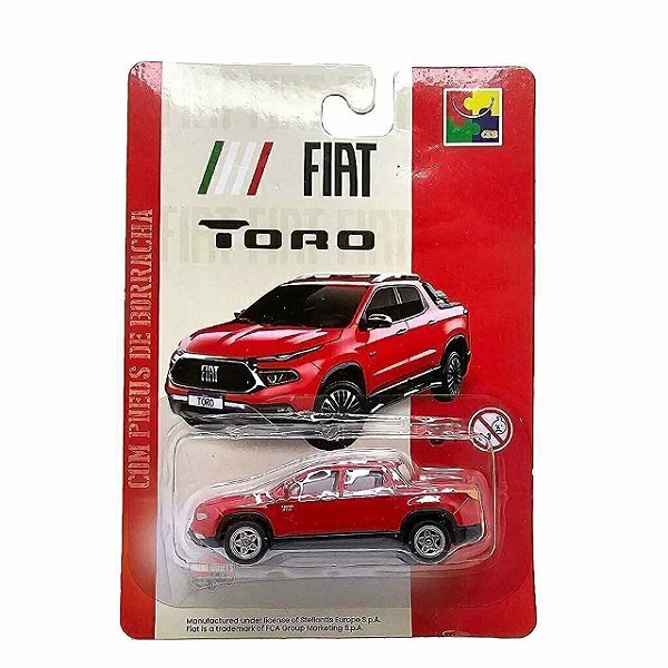 Carro Miniatura Fiat Toro Metal Vermelho