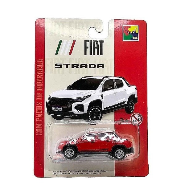 Carro Miniatura Fiat Strada Metal Vermelho