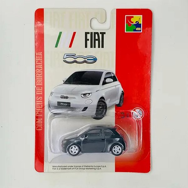 Carro Miniatura Fiat 500 Metal Cinza