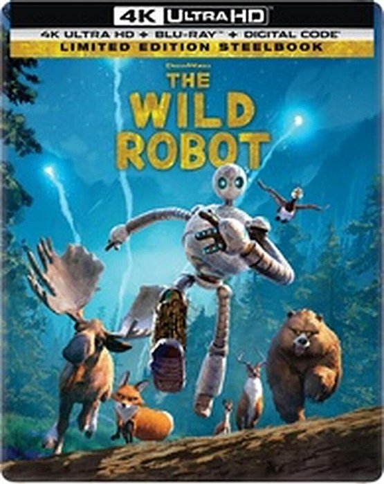 Steelbook 4K UHD Robô Selvagem (The Wild Robot)  (Sem PT)
