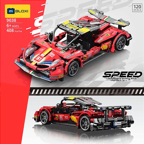 Bloco de Montar Ferrari Vermelha (Bloxi)