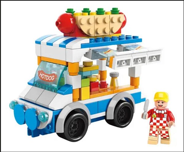 Bloco de Montar Carrinho de Hot Dog (BLOXI)