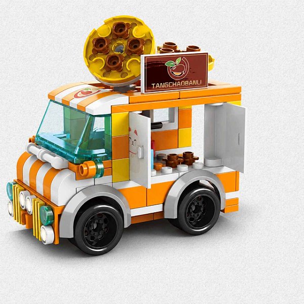 Bloco de Montar Carrinho de Lanches de Frutas (BLOXI)