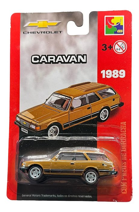 Carro Miniatura Chevrolet Metal Caravan Bege 1989